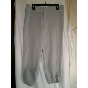 Mizuno Women's Baseball Softball Pants Athletic Light Gray Elastic Bottom Size L
